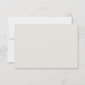 Carte de réponse de mariage crème fidèle pour touj (Dos)