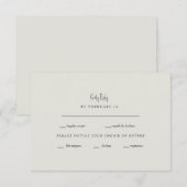 Carte de réponse de mariage crème fidèle pour touj (Devant / Derrière)