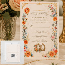 Carte de réponse de mariage de cheval