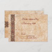 Carte de réponse de mariage de design celtique éco (Devant / Derrière)