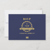 Carte de réponse de mariage de destination avec mo (Devant)