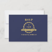 Carte de réponse de mariage de destination avec mo (Devant)