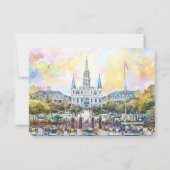 Carte de réponse de mariage de destination La Nouv (Dos)