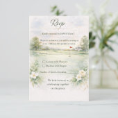 Carte de réponse de mariage de golf | Départ pour (Debout devant)