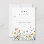 Carte de réponse de mariage de jardin de fleurs sa (Devant)