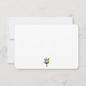 Carte de réponse de mariage de jardin de fleurs sa (Dos)