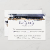 Carte de réponse de mariage de minuit lunatique (Devant / Derrière)