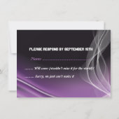 Carte de réponse de mariage de motard de route vio (Dos)