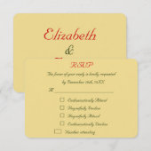 Carte de réponse de mariage de Noël personnalisée (Devant / Derrière)