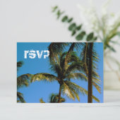 Carte de réponse de mariage de plage personnalisab (Debout devant)