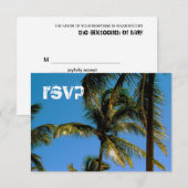 Carte de réponse de mariage de plage personnalisab (Devant / Derrière)