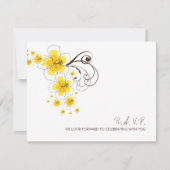 Carte de réponse de mariage de plage tropicale à l (Devant)