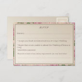 Carte de réponse de mariage de style botanique vic (Devant / Derrière)