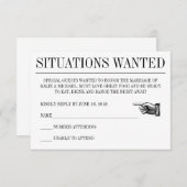 Carte de réponse de mariage de style journalistiqu (Devant / Derrière)