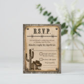 Carte de réponse de mariage de style occidental (Debout devant)