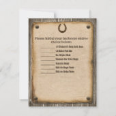 Carte de réponse de mariage de style occidental (Dos)