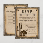 Carte de réponse de mariage de style occidental (Devant / Derrière)