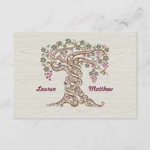 Carte de réponse de mariage de vignoble rustique