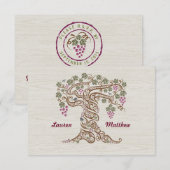 Carte de réponse de mariage de vignoble rustique (Devant / Derrière)