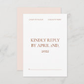 Carte de réponse de mariage déclaration audacieuse (Devant / Derrière)