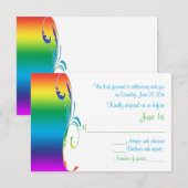 Carte de réponse de mariage défilant les couleurs (Devant / Derrière)