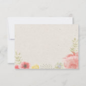 Carte de réponse de mariage d'été dans la prairie (Dos)