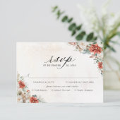 Carte de réponse de mariage d'hiver (Debout devant)