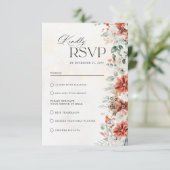 Carte de réponse de mariage d'hiver (Debout devant)