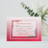 Carte de réponse de mariage d'hiver (Debout devant)