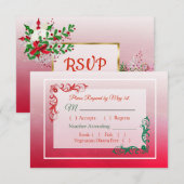 Carte de réponse de mariage d'hiver (Devant / Derrière)