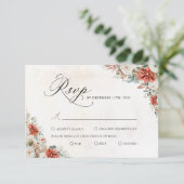 Carte de réponse de mariage d'hiver (Debout devant)