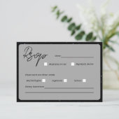 Carte de réponse de mariage Écrit dans les étoiles (Debout devant)