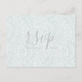 Carte de réponse de mariage | Écriture classique f (Devant)