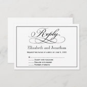 Carte de réponse de mariage écriture moderne (Devant / Derrière)