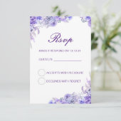 Carte de réponse de mariage éditable, Carte de rép (Debout devant)