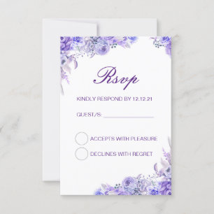 Carte de réponse de mariage éditable, Carte de rép