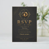 Carte de réponse de mariage Édition Minuit | Union (Debout devant)