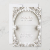 Carte de réponse de mariage Élégance Baroque (Devant)