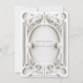 Carte de réponse de mariage Élégance Baroque (Dos)