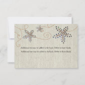 Carte de réponse de mariage Elegance Beach Starfis (Dos)