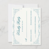 Carte de réponse de mariage élégante (Devant)