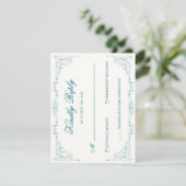 Carte de réponse de mariage élégante (Debout devant)