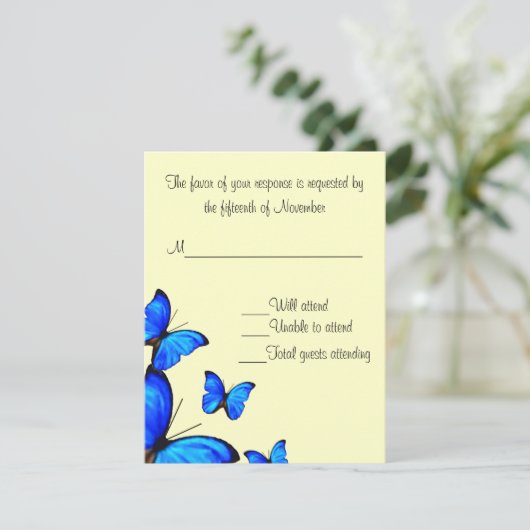 Carte de réponse de mariage élégante (Debout devant)