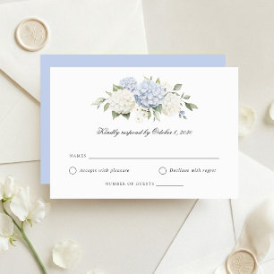 Carte de réponse de mariage élégante aux fleurs d'