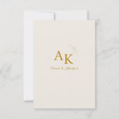 Carte de réponse de mariage élégante avec code QR (Dos)