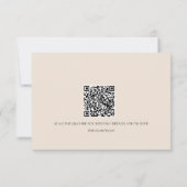 Carte de Réponse de Mariage Élégante avec Code QR (Dos)