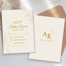 Carte de réponse de mariage élégante avec code QR