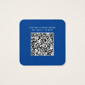 Carte de réponse de mariage élégante avec code QR (Dos)