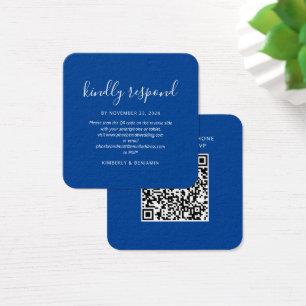 Carte de réponse de mariage élégante avec code QR