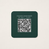 Carte de réponse de mariage élégante avec code QR (Dos)